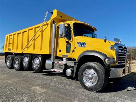mack granite gu quad axle dump truck mp hp ll