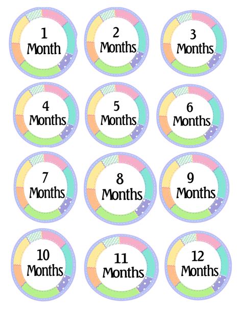 months  digital cliparts baby milestone banner planner baby