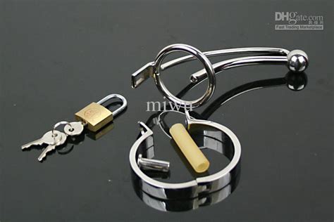 male urethral sound lock in chastity device 5 rings to choose fetish