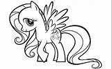 Fluttershy Coloring Pony Pages Little Unicorn Drawing Kids Color Printable Popular Clipartmag Getcolorings sketch template
