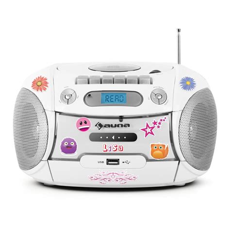 kassetten mp cd player usb kinder radio boombox stereo anlage tragbar