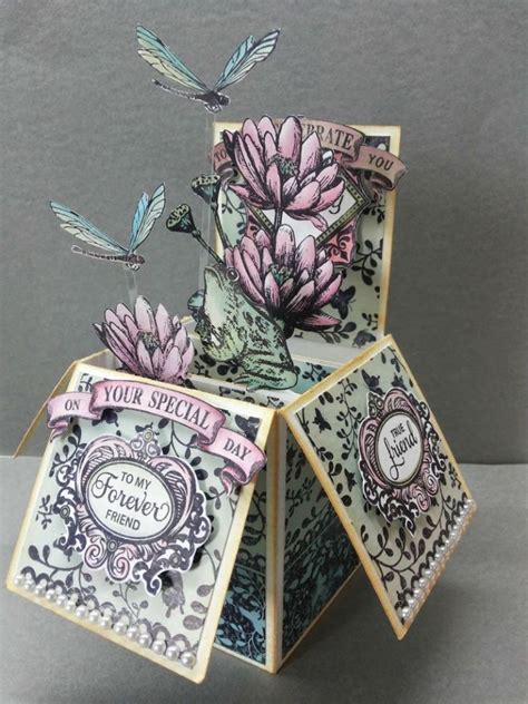 breathtaking  handmade box cards pouted