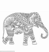 Coloring Pages Elephant Adult Drawings Colouring Books Animal Marotta Millie Adults Sells Intricate Filled Stress Anxiety Abstract Print Book Secret sketch template