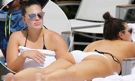 ashley graham shows off perky posterior in miami daily