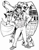 Who Doctor Coloring Pages Dr Dalek Tattoo Print Book Baker Colouring 4th Printable Drawings Deviantart Getcolorings Color Tom Notti sketch template