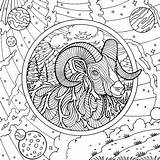 Amazon Coloring Astrology Pages Adult Books Zodiac Tattoos sketch template