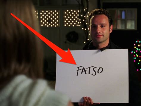 Fatso Sign In Love Actually Trailer Business Insider