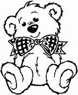 Teddy Coloring Bear Pages Printable Print Getdrawings sketch template