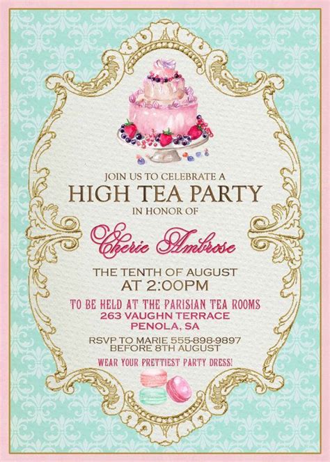 image result for sunday school tea party invitations high tea invitations tea party