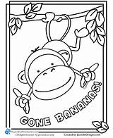 Monkey Coloring Pages Printable Kids Printables Monkeys Jungle Print Baby Sock Colouring Cute Library Preschool Sheet Hanging Clipart Book Activities sketch template