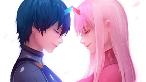 Darling In The Franxx Red Horn Zero Two Blue Horn Hiro