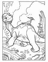 Coloring Littlefoot Dinosaur Animals Pages Easily Print sketch template