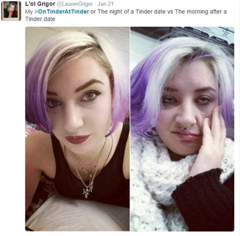 tinder users share misleading dating profiles next to real selfies daily mail online