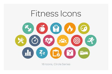 circle icons fitness icons creative market