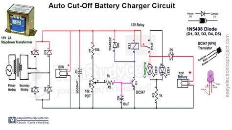 automatic battery charger circuit    battery