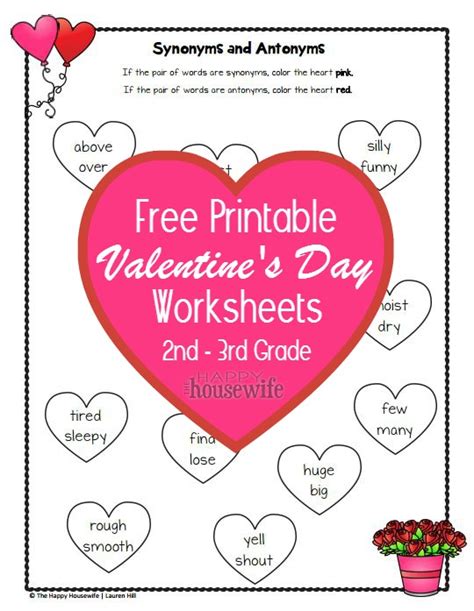 valentines worksheets  printables  happy housewife home