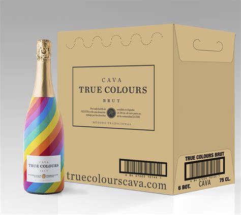 box of 6 bottles of true colours cava true colours cava