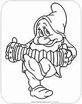 Bashful Dwarf Disneyclips Dwarfs Accordion sketch template