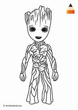 Groot Coloring Baby Pages Drawing Galaxy Avengers Teenager Marvel Guardians Color Draw Printable Choose Board Disney sketch template
