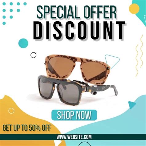 Sunglasses Sun Glass Ad Social Media Template Fashion Poster Social