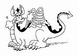 Coloring Angry Dragon Gif Overlay sketch template