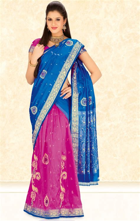 south indian half saree girls silk half sarees