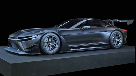 toyota gt race car concept   giant wing  run  hydrogen