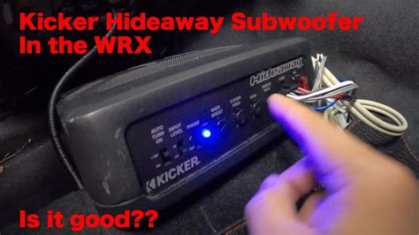 installing kicker hideaway subwoofer   wrx youtube