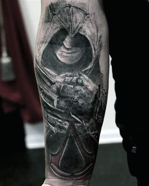 60 Assassins Creed Tattoo Designs For Men Video Game Ink