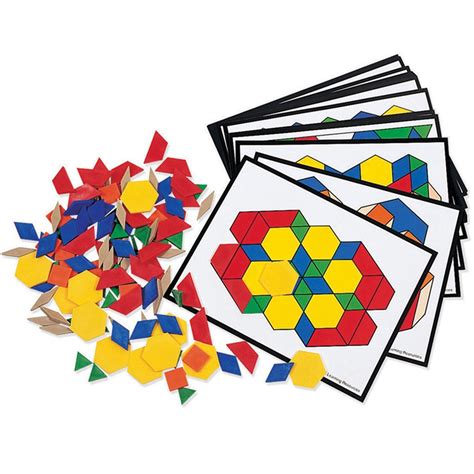 pattern block activity pack ler learning resources patterning