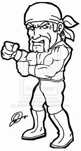 Hulk Hogan Clipartmag Drawing sketch template