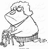 Granny Grumpy Outlined Clipartmag Toonaday Ron Leishman sketch template