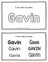 Gavin Printable Handwriting Tracing sketch template
