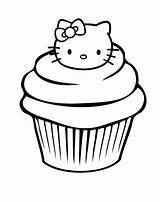 Coloring Pages Cupcake Kitty Hello Skull Cupcakes Birthday Girls Awesome Cookie Printable Clipart Color Sheets Jar Coloring4free Netart Drawings Print sketch template