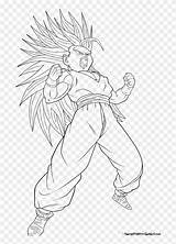 Gohan Saiyan Lineart Trunks Goku Vegeta Pngkey Pngfind sketch template