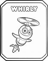 Rivets Rusty Coloring Pages Robot Flying Whirly Printable sketch template
