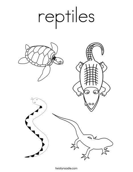 reptiles coloring page tracing twisty noodle reptiles preschool