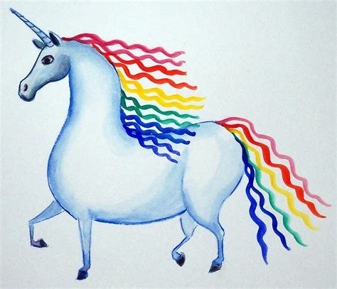 rainbow unicorn painting  debbie criswell pixels