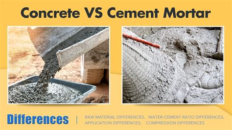 differences  mortar  concrete otosection