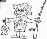 Pescador Pesca Fisherman Fishing Presa Pescatore Ausmalbilder Angeln Zufrieden Beute Prey Imprimir Seine Pescar Colorir Saltando Caña Colorearjunior sketch template