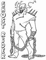 Ghost Coloring Pages Rider Ghostrider sketch template