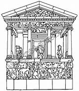 Architecture Ancient Greek Drawing Greece Clipart Getdrawings Line Column Doric Classical sketch template