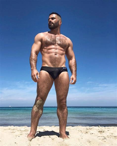 Handsome Muscuiar Hunks With Hairy Chested Bearded Men