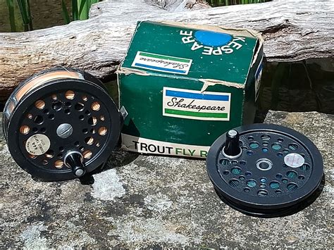 shakespeare super condex  fly reel boxed spare spool trout grayling ebay