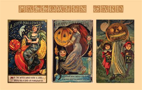 printable vintage halloween cards printableecom