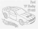Wheels Hot Coloring Pages Drawing Team Ford Car Race Easy Shelby Racing Hotwheels Draw Cars Coloring4free Drawings Set Gt Color sketch template