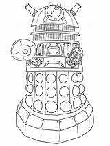 Coloring Pages Who Doctor Dr Dalek Printable Tardis Kids Drawing Color Colouring Adults Print Line Young Sheets Chibi Colour Book sketch template