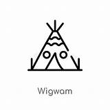 Wigwam Isolated sketch template