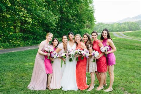 colorful bridesmaids summer wedding photo inspiration