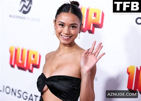 ylona garcia sexy seen showing off her hot tits at the one up premiere